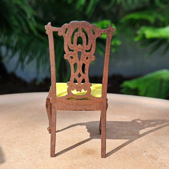 COPY - Chippendale Goebel Dollhouse Miniature Chair - Picture 4 of 14